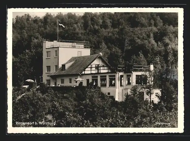 AK Rottendorf b. Würzburg, Café Waldhaus