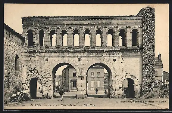 AK Autun, La Porte Saint-André