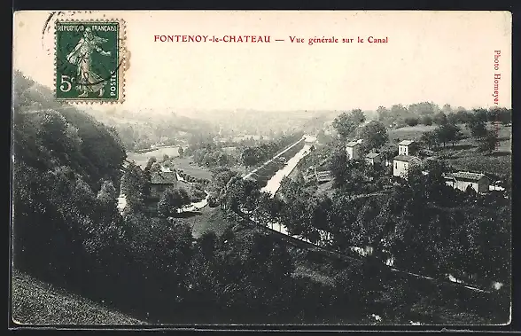 AK Fontenoy-le-Chateau, Vue generale sur le Canal