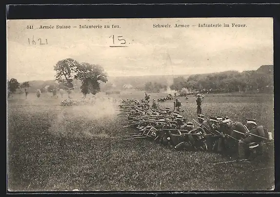 AK Schweizer Armee, Infanterie im Feuer