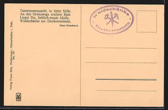 AK Brotterode /Th., Gasthaus Waldschänke Dreiherrnstein F. Messerschmidt, Gartenansicht