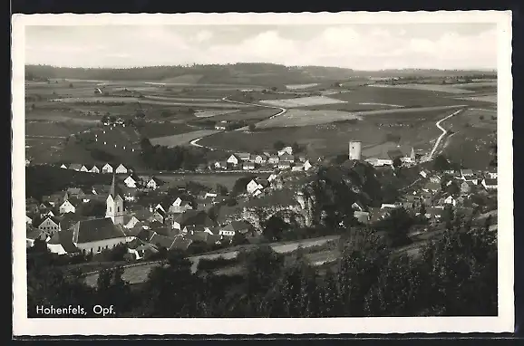 AK Hohenfels /Opf., Gesamtansicht aus der Vogelschau