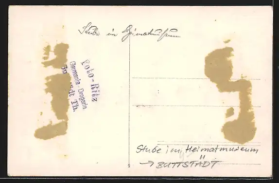 AK Buttstädt, Heimatmuseum, Stube