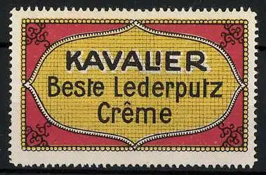 Reklamemarke Kavalier ist beste Lederputz-Creme