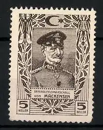Reklamemarke Generalfeldmarschall von Mackensen uniformiert im Portrait