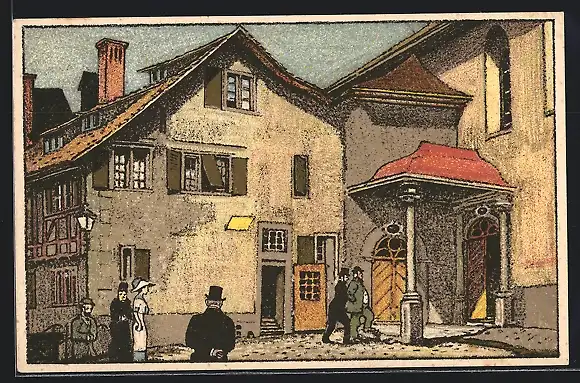 Künstler-AK Zürich, Beim St. Peter