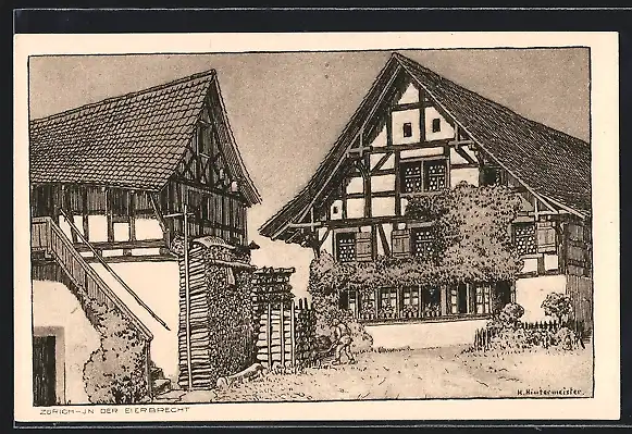 Künstler-AK Zürich, In der Eierbrecht