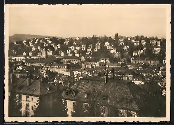 AK St. Gallen, Rosenberg, Ortsansicht aus der Vogelschau