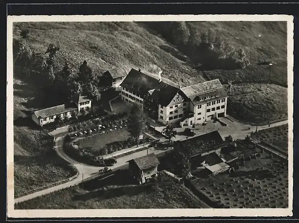 AK Rietbad /Toggenburg, Hotel Kurhaus Rietbad, Fliegeraufnahme