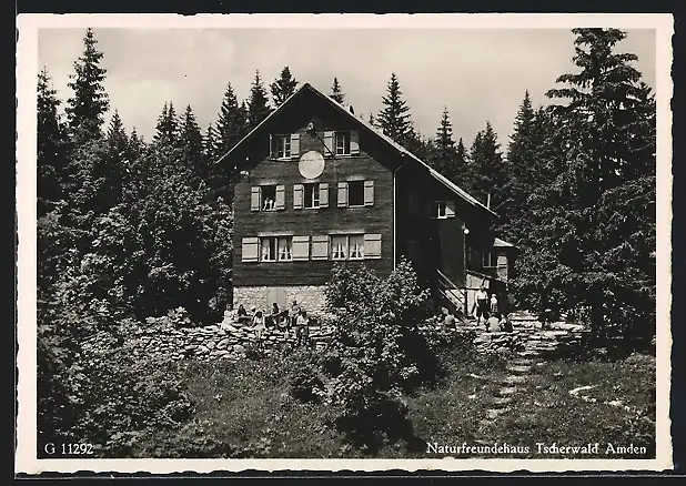 AK Amden, Naturfreundehaus Tscherwald mit Garten