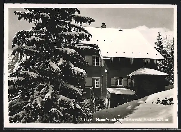 AK Amden, Naturfreundehaus Tscherwald im Winter