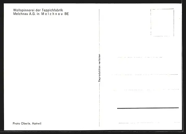 AK Melchnau, Teppichfabrik Melchnau AG, Wollspinnerei