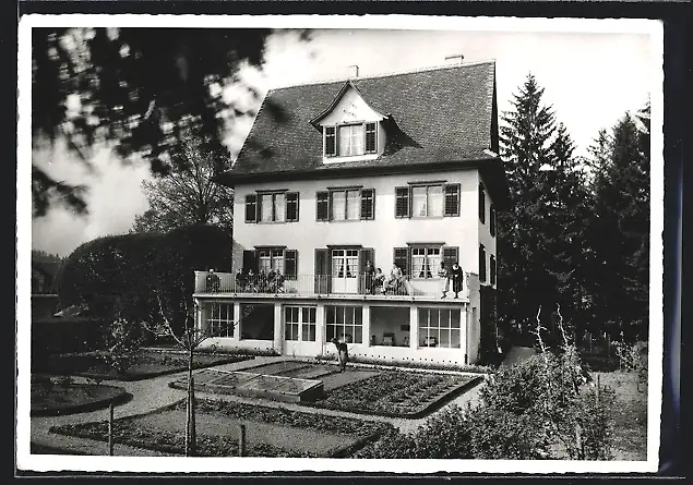 AK Bischofszell, Thurg. Frauen-Erholungsheim mit Garten