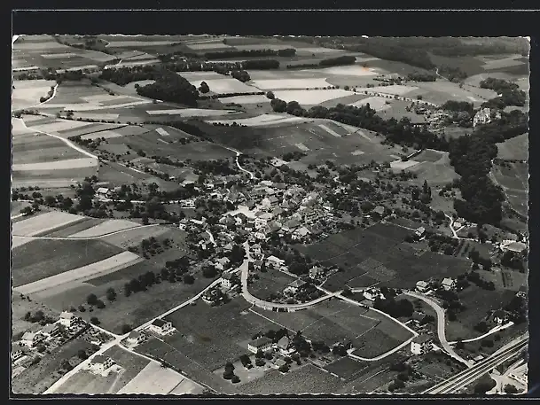 AK Gorgier, Gesamtansicht vom Flugzeug aus