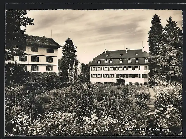 AK Rheineck, Custerhof mit Garten