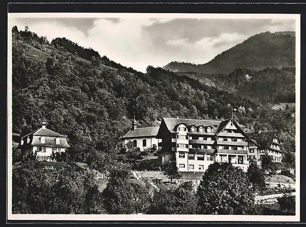 AK Walchwil /Zugersee, Erholungsheim St. Elisabeth mit Umgebung