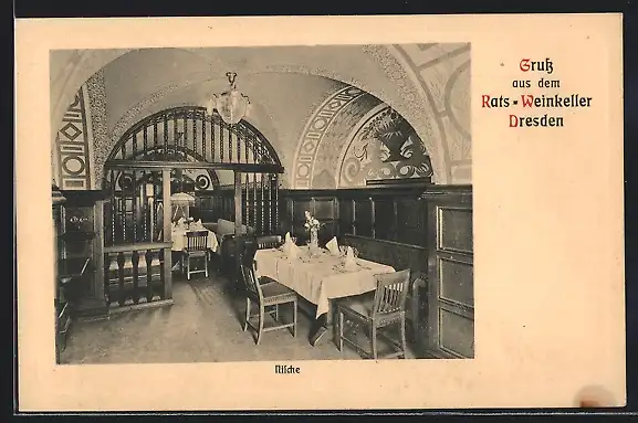 AK Dresden, Nische im Rats-Weinkeller