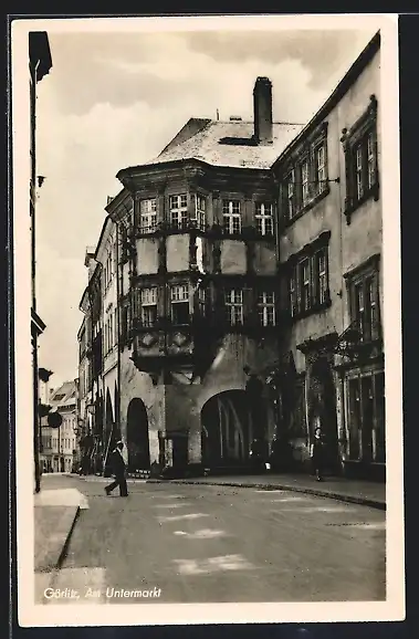 AK Görlitz, Partie am Untermarkt