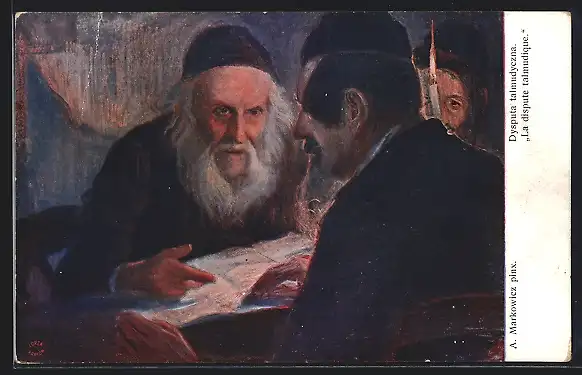 AK Jüdischer Gelehrter im Gespräch