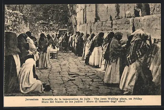 AK Jerusalem, Juden an der Klagemauer