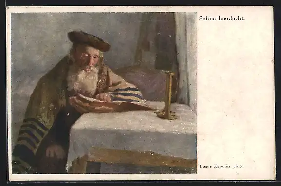 AK Alter Jude bei der Sabbathandacht