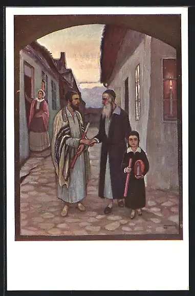 AK Abschied, Strassenszene