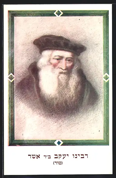 AK Portrait eines jüdischen Gelehrten
