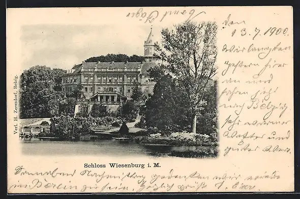 AK Wiesenburg i. M., Schloss mit Anlagen