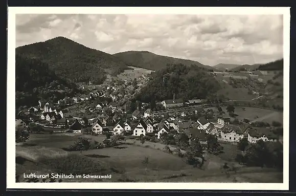 AK Schiltach /Schwarzw., Gesamtansicht vom Flugzeug aus