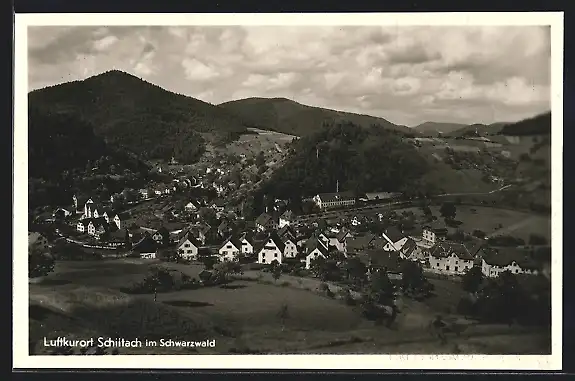 AK Schiltach /Schwarzw., Gesamtansicht, Fliegeraufnahme