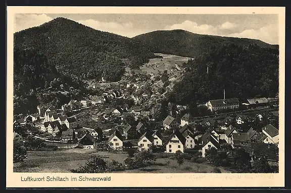 AK Schiltach /Schwarzw., Fliegeraufnahme des Ortes