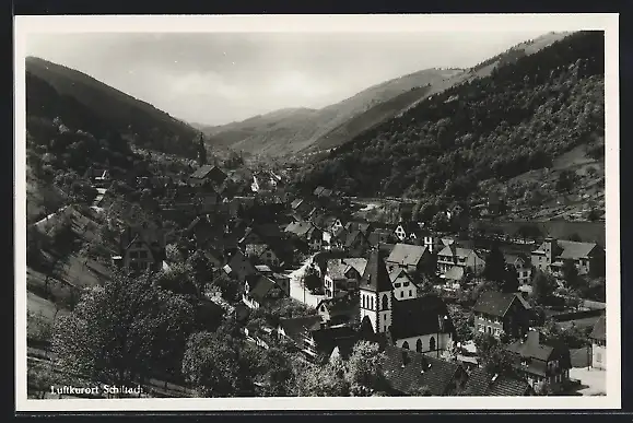 AK Schiltach /Schwarzw., Ortsansicht aus der Vogelschau