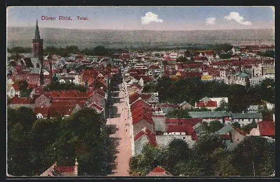 AK Düren /Rhld., Totalansicht aus der Vogelschau