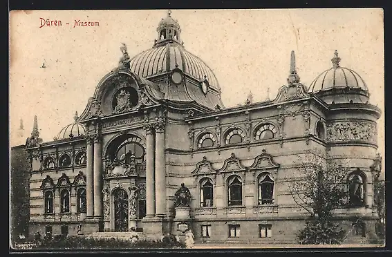 AK Düren, Teilansicht des Museums