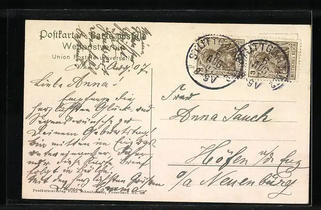 AK Stuttgart, Anlagensee mit Schloss