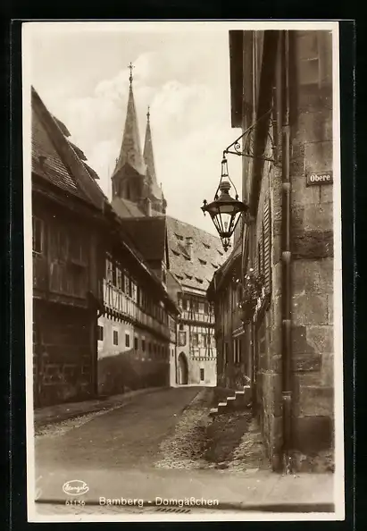 AK Bamberg, Strassenblick ins Domgässchen