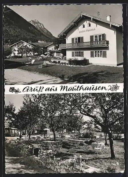 AK Piding / Obb., Gasthaus Erberbauer und Hotel-Pension Alpenblick