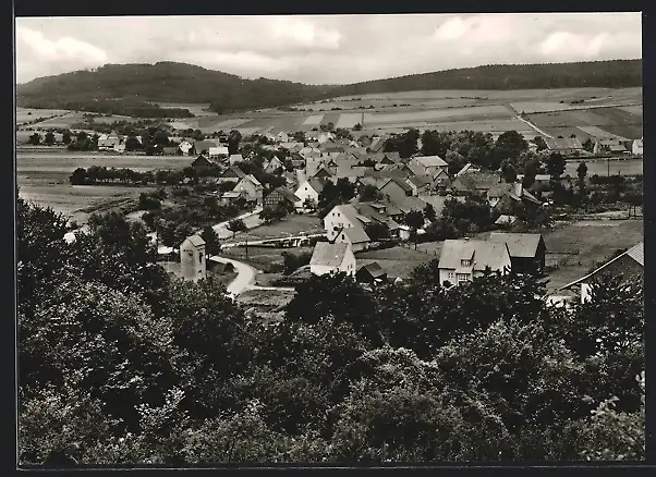 AK Hettensen, Ortsansicht aus der Vogelschau