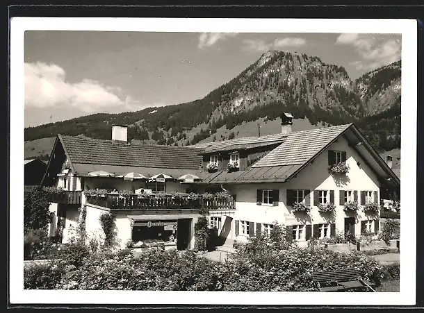 AK Bad Oberdorf /Allgäu, Hotel-Pension Haus Hartmann, Lange Gasse 27