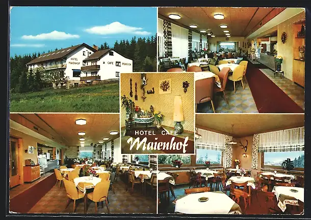 AK Waldmichelbach-Siedelsbrunn, Hotel-Café Maienhof, Bes.: Fam. Maierhöfer