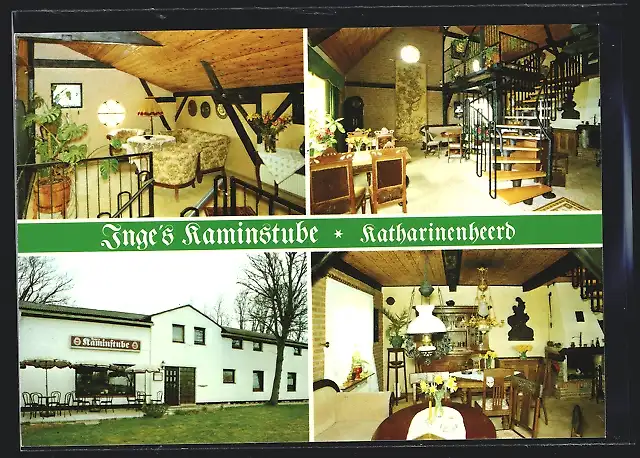 AK Katharinenheerd, Gasthaus Inge`s Kaminstube, Innenansichten