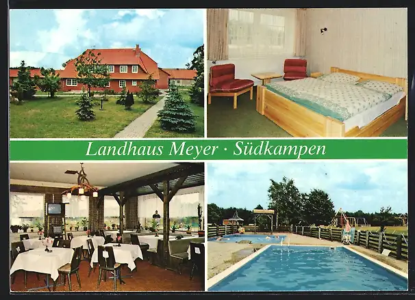 AK Südkampen-Walsrode, Hotel-Restaurant Landhaus Meyer, Innenansichten