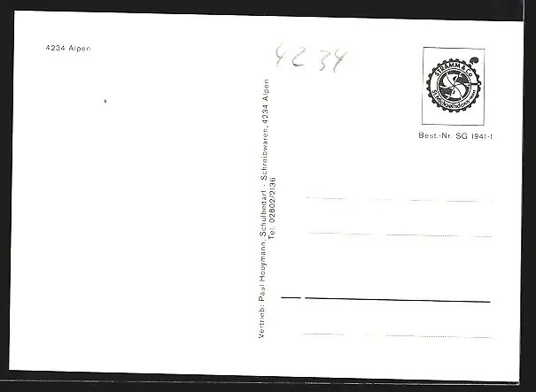 AK Alpen, Ortspartie mit Kirche