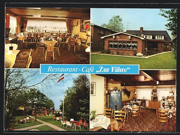 AK Bonsberg /Gelting, Hotel-Restaurant Zur Fähre, Innenansichten