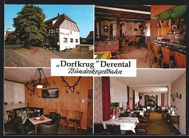 AK Derental, Gasthaus und Pension Zum Dorfkrug, Innenansichten