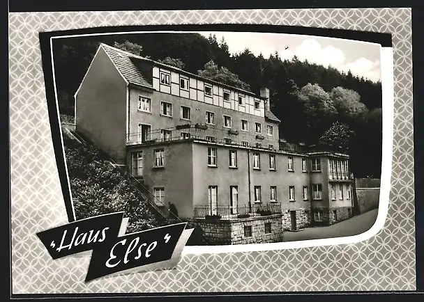 AK N.-Marsberg /Westf., Pension Haus Else, Deutsches Rotes Kreuz