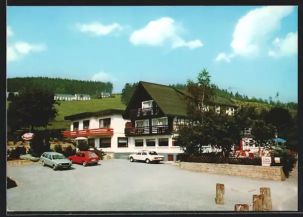 AK Willingen /Hochsauerland, Cafe-Pension u. Restarant Haus am Hoppern Herm. Bäringhausen