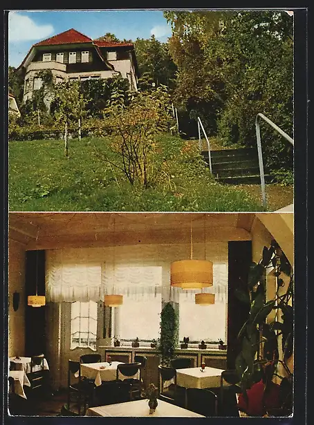 AK Bad Harzburg, Gästehaus am Breitenberg M. Schmidt, Cafe Ingeborg, Waldstrasse 9, Innenansicht