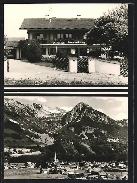 AK Fischen /Allgäu, Gästehaus Sonnenhand, Maderhalmerweg 8, Teilansicht