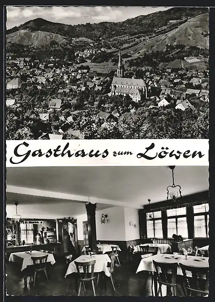 AK Kappelrodeck, Gasthaus zum Löwen Frieda Maier, Innenansicht